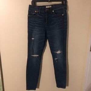 MADEWELL 9” high riser skinny skinny jeans sz 29
